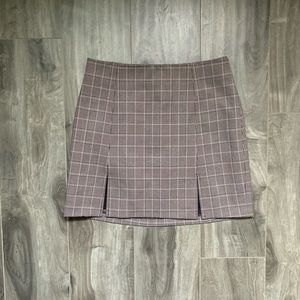 Aritzia Sunday Best Notched Check Skirt